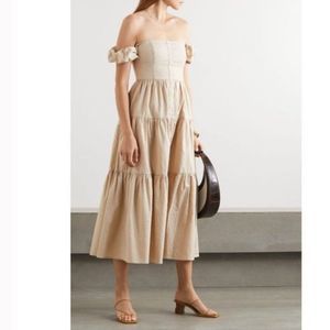STAUD Elio Off-The-Shoulder Dress